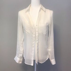 Express Sheer White Blouse 👚
